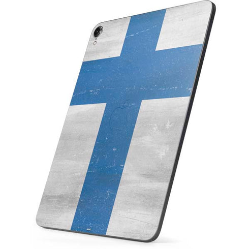 Finland Flag Distressed Apple iPad Pro Skin